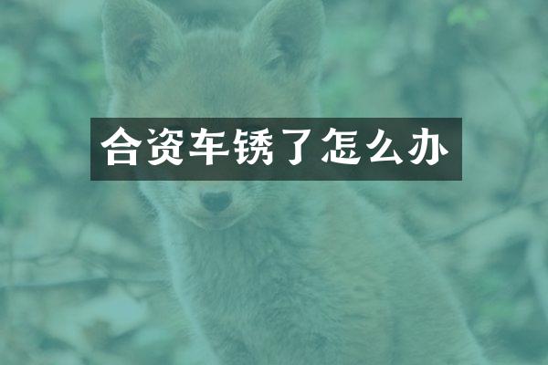 合资车锈了怎么办