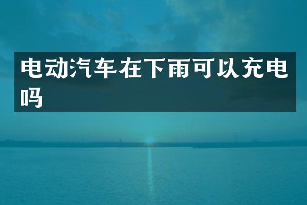 电动汽车在下雨可以充电吗