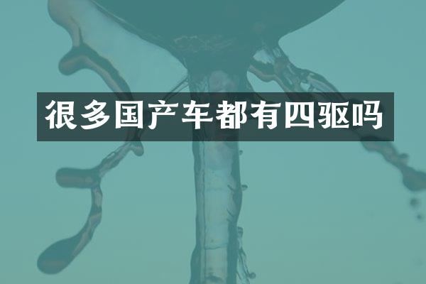 很多国产车都有四驱吗