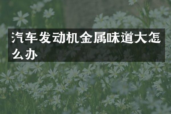 汽车发动机金属味道大怎么办