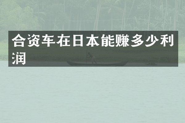合资车在日本能赚多少利润
