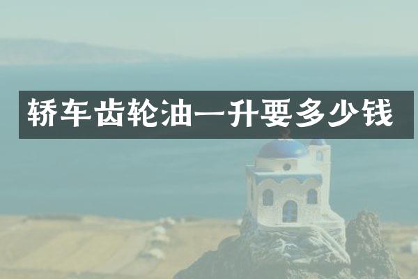 轿车齿轮油一升要多少钱