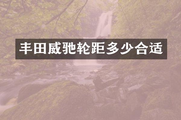 丰田威驰轮距多少合适