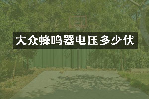 大众蜂鸣器电压多少伏