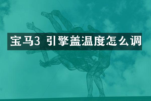 宝马3 引擎盖温度怎么调
