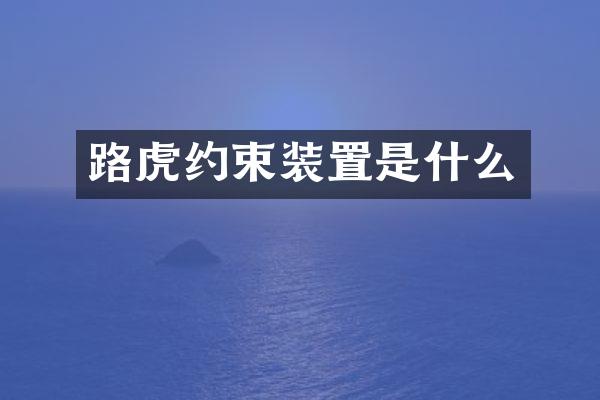 路虎约束装置是什么