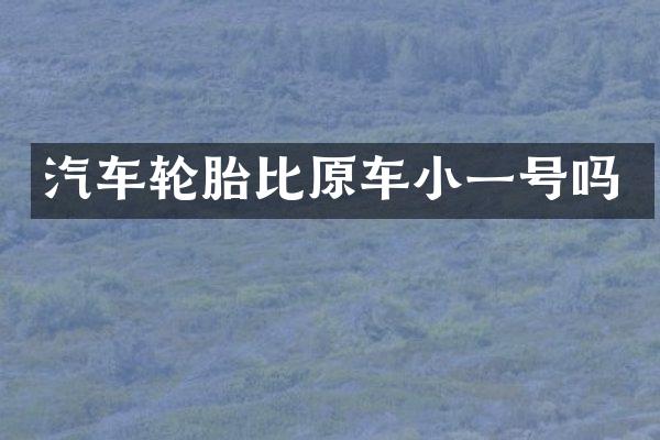 汽车轮胎比原车小一号吗