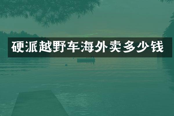 硬派越野车海外卖多少钱