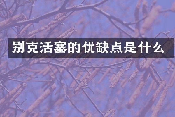 别克活塞的优缺点是什么