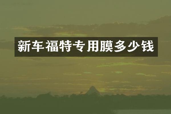 新车福特专用膜多少钱