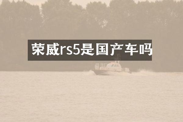 荣威rs5是国产车吗
