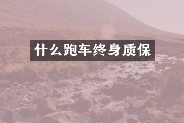 什么跑车终身质保