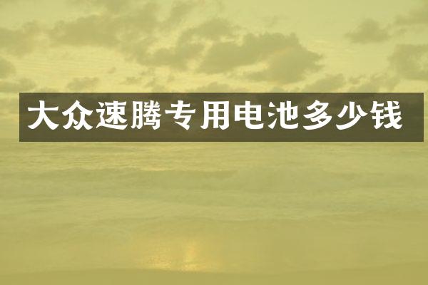 大众速腾专用电池多少钱