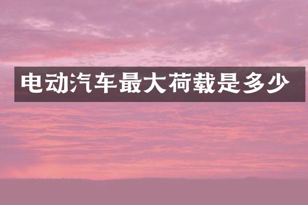 电动汽车最大荷载是多少