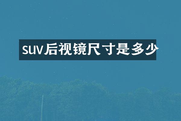 suv后视镜尺寸是多少