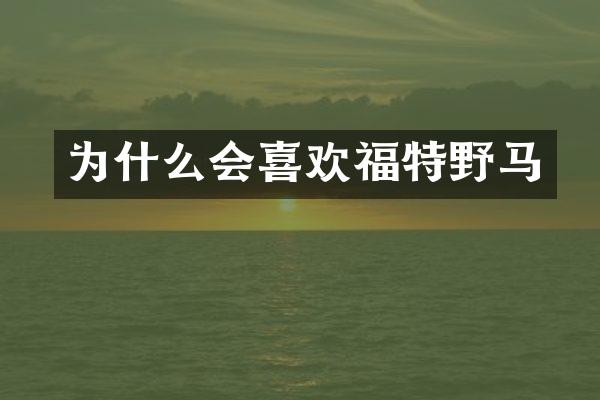 为什么会喜欢福特野马