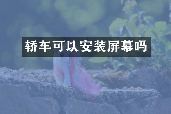 轿车可以安装屏幕吗