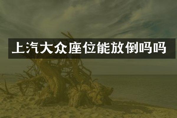 上汽大众座位能放倒吗吗