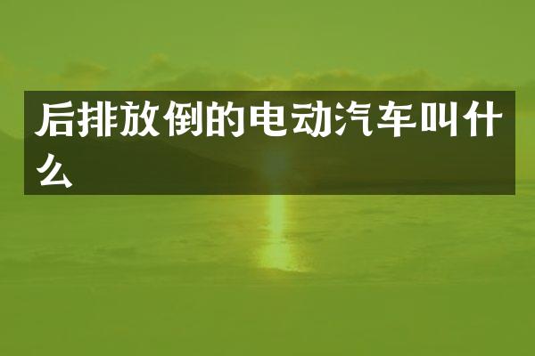 后排放倒的电动汽车叫什么