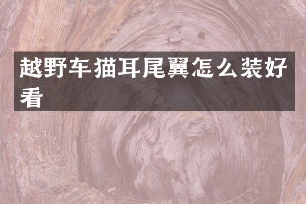 越野车猫耳尾翼怎么装好看