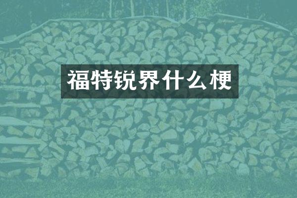 福特锐界什么梗