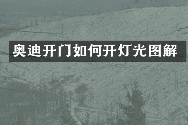 奥迪开门如何开灯光图解