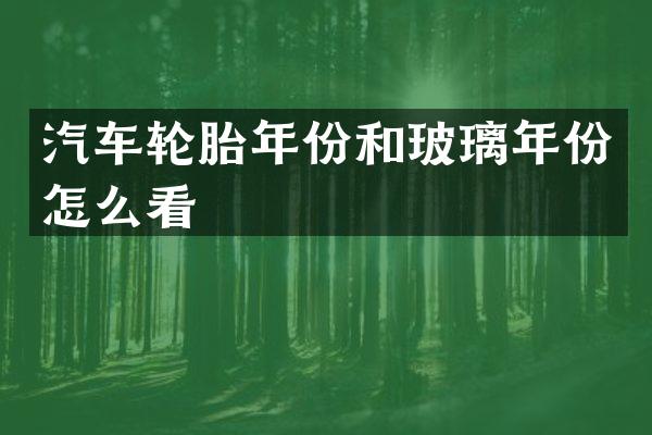 汽车轮胎年份和玻璃年份怎么看
