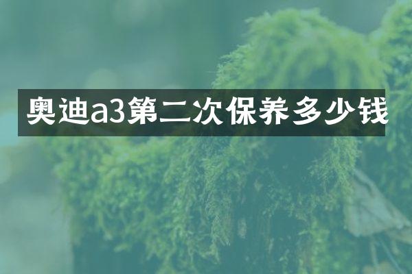 奥迪a3第二次保养多少钱