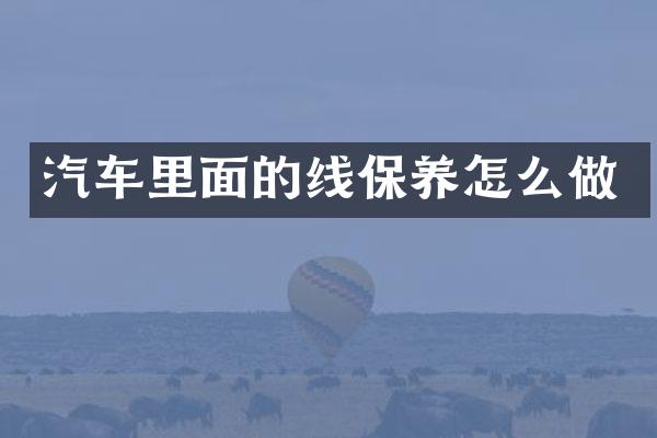 汽车里面的线保养怎么做