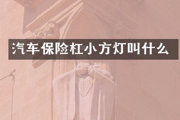 汽车保险杠小方灯叫什么