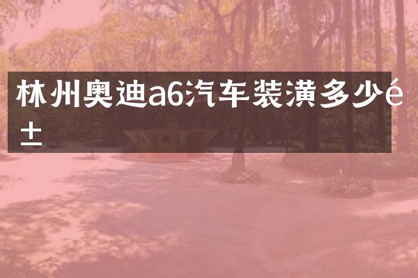 林州奥迪a6汽车装潢多少钱