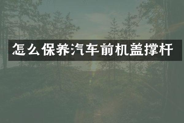 怎么保养汽车前机盖撑杆