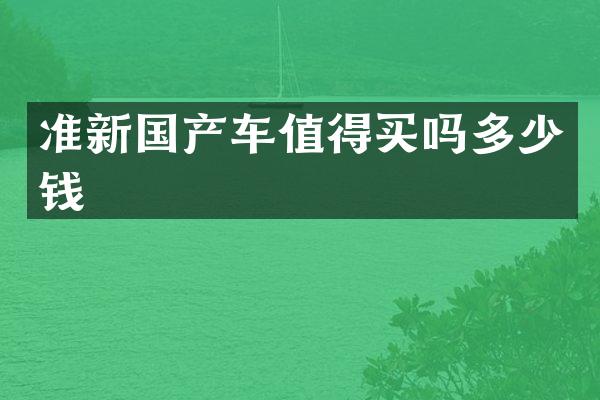 准新国产车值得买吗多少钱