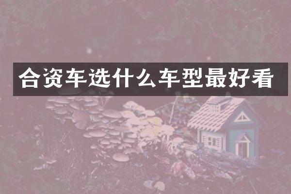 合资车选什么车型最好看