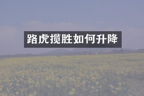 路虎揽胜如何升降