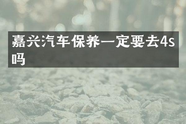嘉兴汽车保养一定要去4s店吗