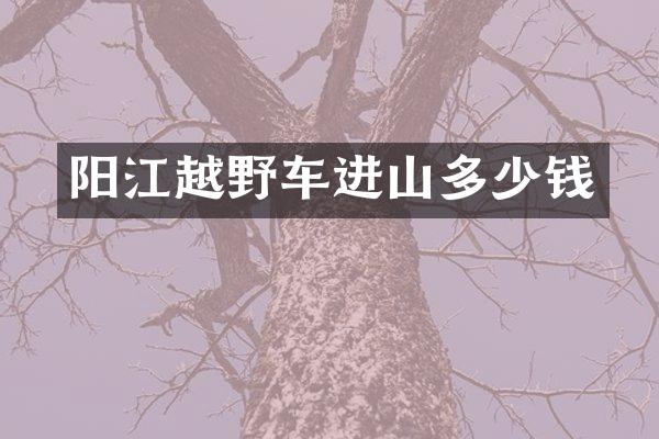 阳江越野车进山多少钱