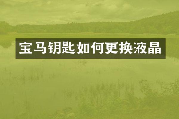 宝马钥匙如何更换液晶