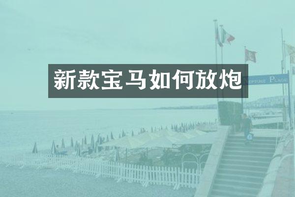 新款宝马如何放炮