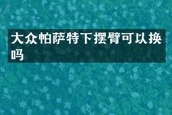 大众帕萨特下摆臂可以换吗
