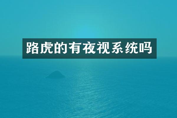 路虎的有夜视系统吗