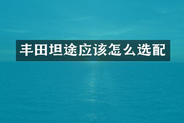 丰田坦途应该怎么选配