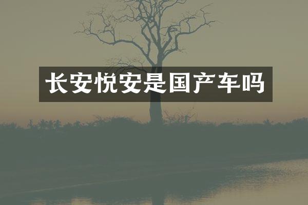 长安悦安是国产车吗