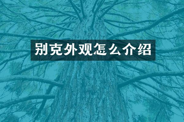 别克外观怎么介绍
