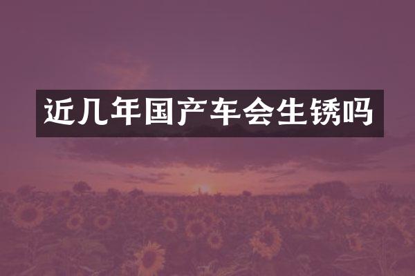 近几年国产车会生锈吗