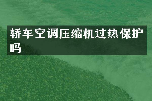 轿车空调压缩机过热保护吗