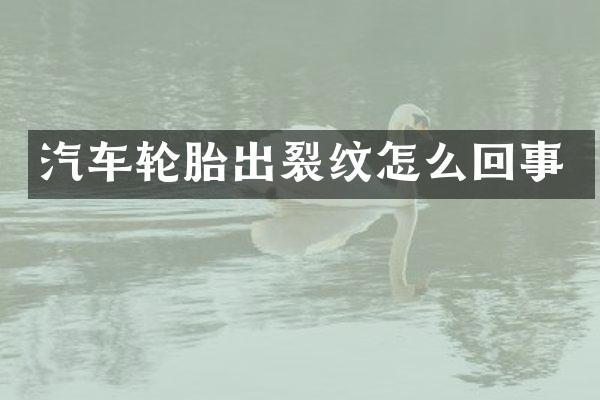 汽车轮胎出裂纹怎么回事