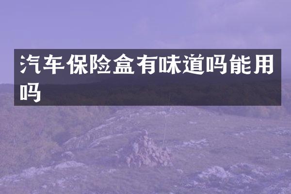 汽车保险盒有味道吗能用吗