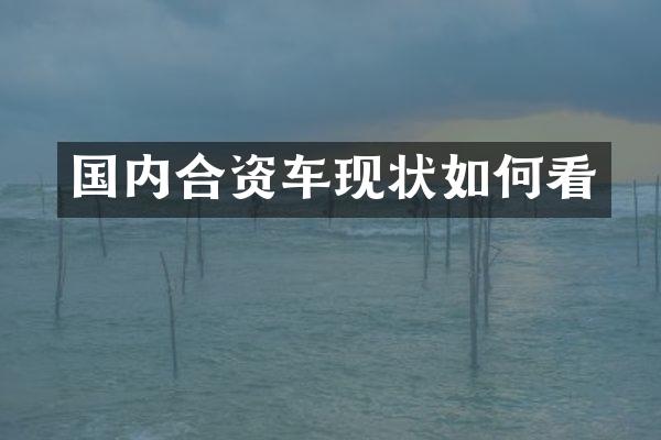 国内合资车现状如何看