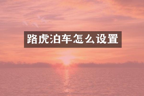 路虎泊车怎么设置